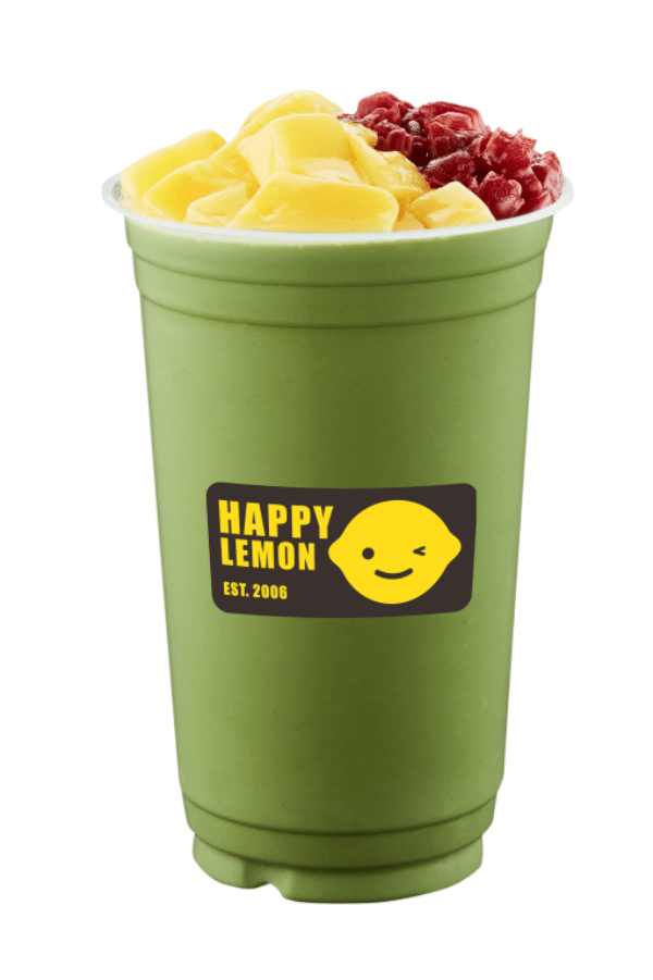 Red bean & Pudding Matcha latte